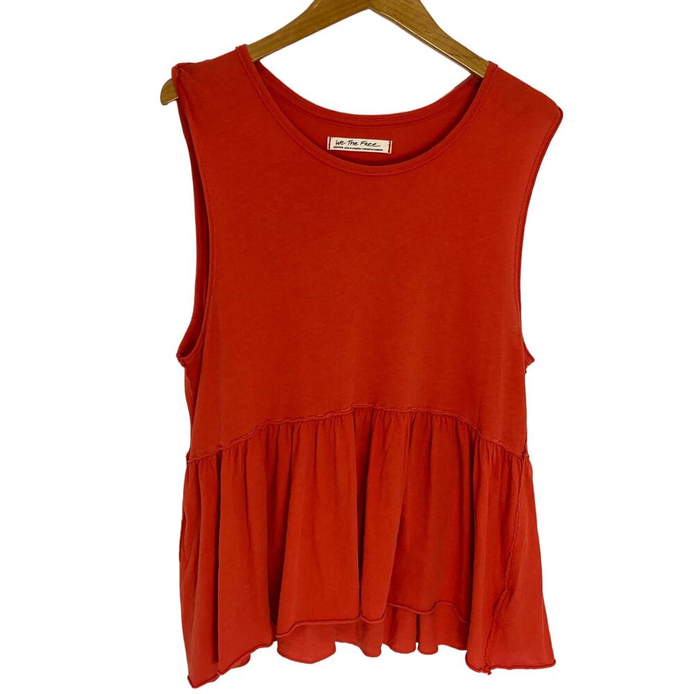 We The Free ( Free People) - Coral Orange Sleeveless Tunic Top - Medium